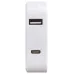 Разветвитель электрический ЭРА SPF-2-FL-USBC поворотный на 2 розетки + 2USB A+C 10А белый