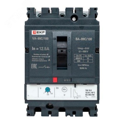 ВА-99C (Compact NS) 100/12.5А 3P 36кА EKF