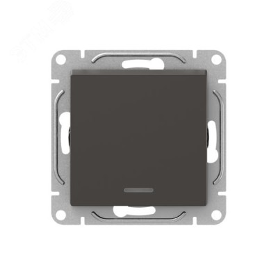 Механизм выключателя. одноклавишный. с подсветкой. мокко Эпика EKF