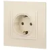 14-2101-02 ЭРА Розетка 2P+E Schuko, 16A-250В, IP20, Эра Elegance, сл.кость (10/100/2100)
