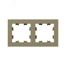 Рамка 2-местная шамп.  пластик Эпика EKF