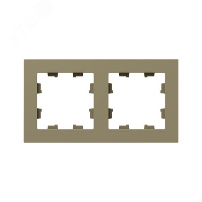 Рамка 2-местная шамп.  пластик Эпика EKF