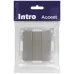 Выключатель Intro Accent 6-106-09 тройной, 10А-250В, IP20, СУ, AL/CU, титан