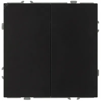 Переключатель двойной 10АХ-250В IP20 антрацит 15-1106-05 Galaxy