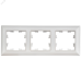 BRITE Рамка 3-местная РУ-3-БрАБ арктический белый/белый IEK