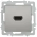 BRITE Розетка HDMI РHDMI-0-БрГН металл хром/никель IEK