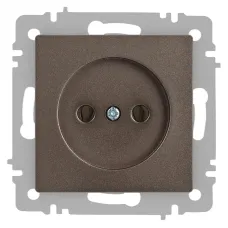 Розетка Intro Accent 6-201-08 2P, 16А-250В, IP20, СУ, бронза