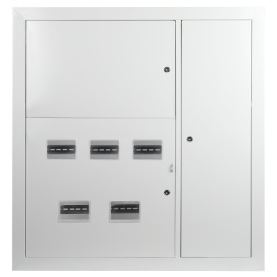 Корпус металлический встраиваемый ЭРА SIMPLE ЩЭ-5 (1000х960х140) 5 квартирный IP31 УХЛ3 серый