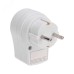 Адаптер сетевой 16 А с выключателем, заземлением и защитными шторками, белый