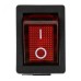 Выключатель клавишный 250V 6А (4с) ON-OFF красный с подсветкой Mini (RWB-207, SC-768) Индивидуальная упаковка 1 шт