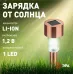 Светильник уличный ЭРА SL-SS30-CPR-M на солнечной батарее, нержавеющая сталь, медный, 32 см (комплект 12 шт. под МП)