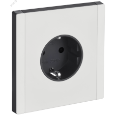 FORTE&PIANO Розетка 1-местная с заземлением без защитных шторок безвинтовое крепление 16А FP214M металл белый IEK
