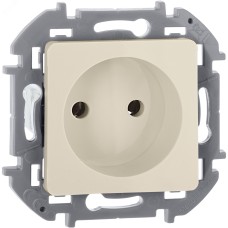 Розетка 1-местная без заземления без защитных шторок 16А слоновая кость INSPIRIA