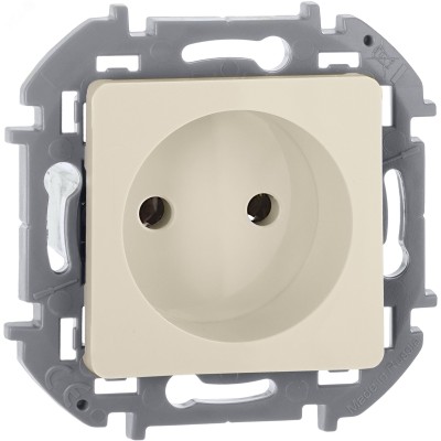 Розетка 1-местная без заземления без защитных шторок 16А слоновая кость INSPIRIA