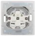 Розетка Intro Accent 6-209-01 , 2P+E Schuko с крышкой штор., 16А-250В, IP44, СУ, AL/CU, белый