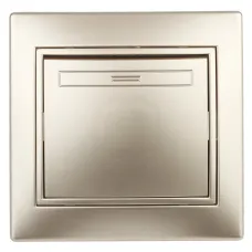 Переключатель Intro Plano 1-108-04 промежуточный, 10А-250В, IP20, СУ, шампань