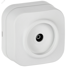 GLORY Розетка для открытой установки TV РТВ20-ХБм белый матовый IEK