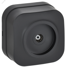 GLORY Розетка для открытой установки TV РТВ20-ХЧм черный матовый IEK