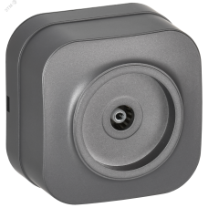 GLORY Розетка для открытой установки TV РТВ20-ХСм сталь матовый IEK