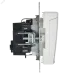 BRITE Розетка 1-местная с заземлением с защитными шторками и крышкой 16А IP20 РСбш10-3-БрАБ арктический белый IEK