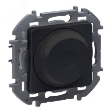 Светорегулятор поворотно-нажимной без нейтрали 300Вт антрацит INSPIRIA