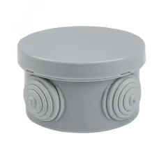 Коробка распаячная с крышкой КМР-040-039 наружная, 85х40, АБС, серая, 4 входа, IP54 EKF PROxima