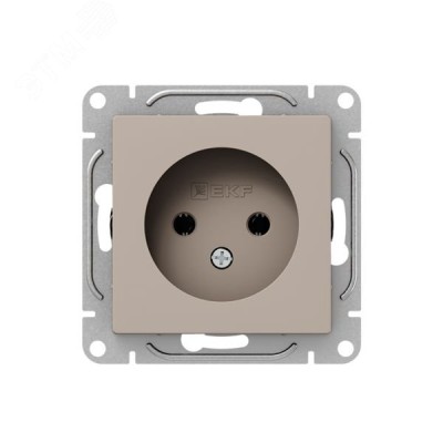 Механизм розетки  16А  без заземления  без шторок  кремовый Эпика EKF