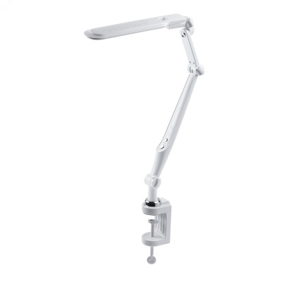 Настольный светильник ЭРА NLED-497-12W-S светодиодный на струбцине и с основанием серебро
