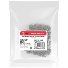 Наконечник-гильза ЭРА NO-225-90 НШвИ 4,0-9 с изолированным фланцем (упаковка 50 шт.)