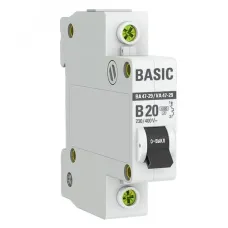 Выключатель автоматический 1P 20А (B) 4,5кА ВА 47-29 Basic