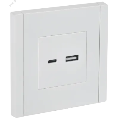FORTE&PIANO Розетка USB A+C 3,1А FP250 белый IEK