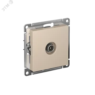 ATLASDESIGN TV РОЗЕТКА оконечная 1DB, механизм, ПЕСОЧНЫЙ