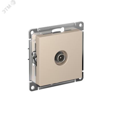 ATLASDESIGN TV РОЗЕТКА проходная 4DB, механизм, ПЕСОЧНЫЙ