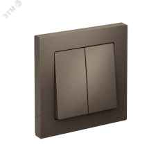 ATLASDESIGN 2-клавишный ВЫКЛЮЧАТЕЛЬ, сх.5, 10АХ, в сборе, быстрозажимные клеммы, МОККО