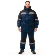 Костюм Эдельвейс куртка брюки, синий с черным 44-46 88-92-170-176