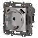 Розетка ЭРА Elegance 14-4108-03 2P+E 16A-250В со шторками с USB type-A+C 5В-3А алюминий