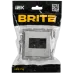 BRITE Розетка компьютерная двойная RJ45 кат.6 РК11-2-БрГН металл хром/никель IEK