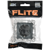 FLITE Розетка с заземлением с защитными шторками безвинтовое крепление 16А РСш11-1-ФлМА мокрый асфальт IEK