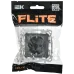 FLITE Розетка с заземлением с защитными шторками безвинтовое крепление 16А РСш11-1-ФлМА мокрый асфальт IEK