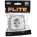 FLITE Розетка с заземлением без защитных шторок безвинтовое крепление 16А РС11-1-ФлБ белый IEK
