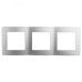 12-5003-03 ЭРА Рамка на 3 поста, Эра12, алюминий (15/150/2400)