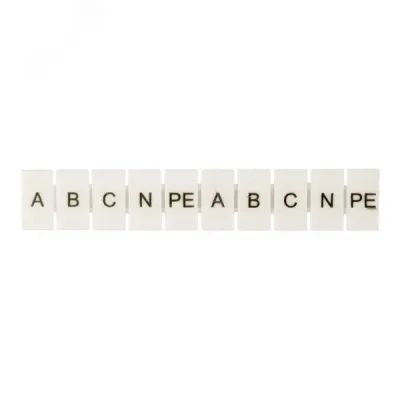 Маркеры для UT/ST/Push-in 2,5 с символами A, B, C, N, PE (100 шт.) EKF