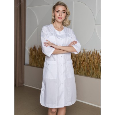 Халат женский Орхидея (тк.ТиСи), белый,64-66,170-176