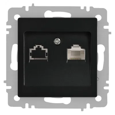 Розетка Intro Accent 6-303-05 информационная RJ45, IP20, СУ, антрацит