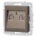 Розетка Intro Accent 6-303-08 информационная RJ45, IP20, СУ, бронза