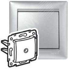 Розетка TV прох.10дБ (Алюм)