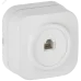GLORY Розетка для открытой установки компьютерная RJ45 кат.5E РК10-ХБм белый матовый IEK