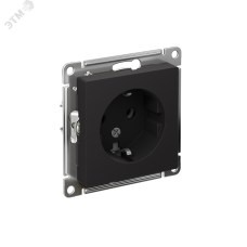 Розетка ATLASDESIGN с заземлением 16А механизм карбон