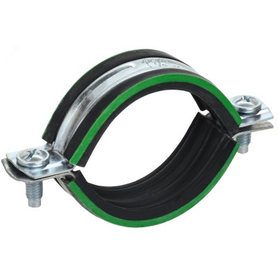 Скоба металлическая двухкомпонентная ELASTA с резиновым уплотнителем d=25-28 мм