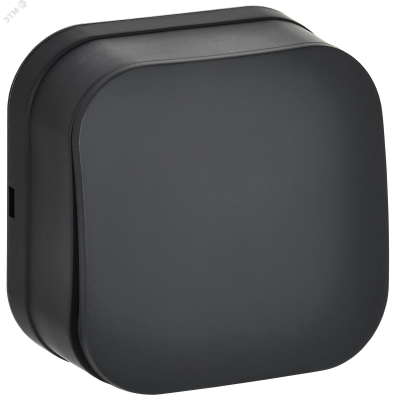 GLORY Выключатель 1-клавишный для открытой установки 10А ВС20-1-0-ХЧм черный матовый IEK